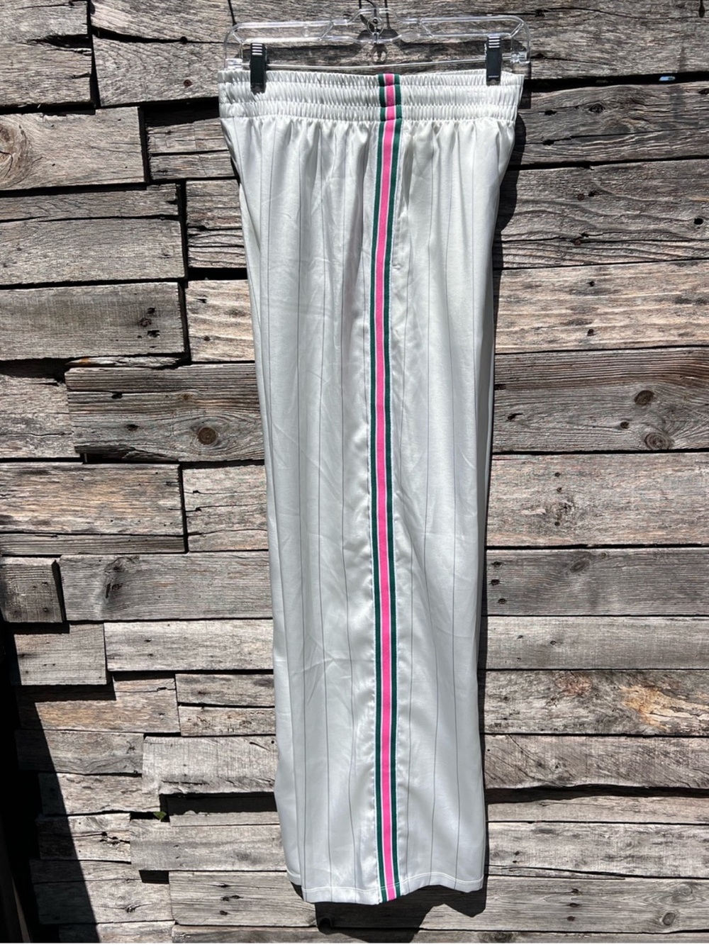 🌻NEW w/tags CHAMPION Game Set Match Pants Pink Green Stripe Size Medium DZ - Picture 6 of 10